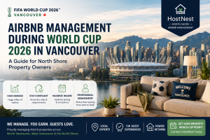 Professional Airbnb management during FIFA World Cup 2026 in Vancouver for North Vancouver and West Vancouver property owners by HostNest